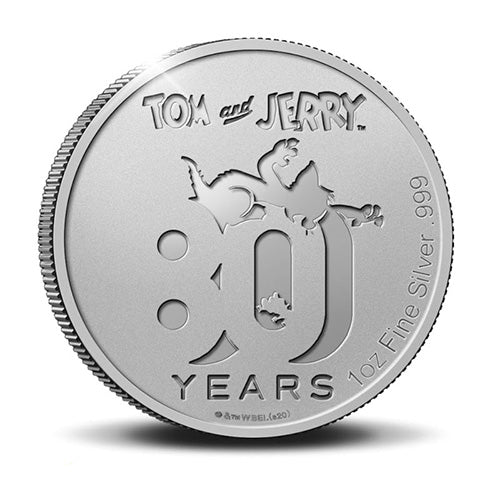 Tom & Jerry 80th Anniversary - 1 oz Lenticular Silver Round - CoinsTV