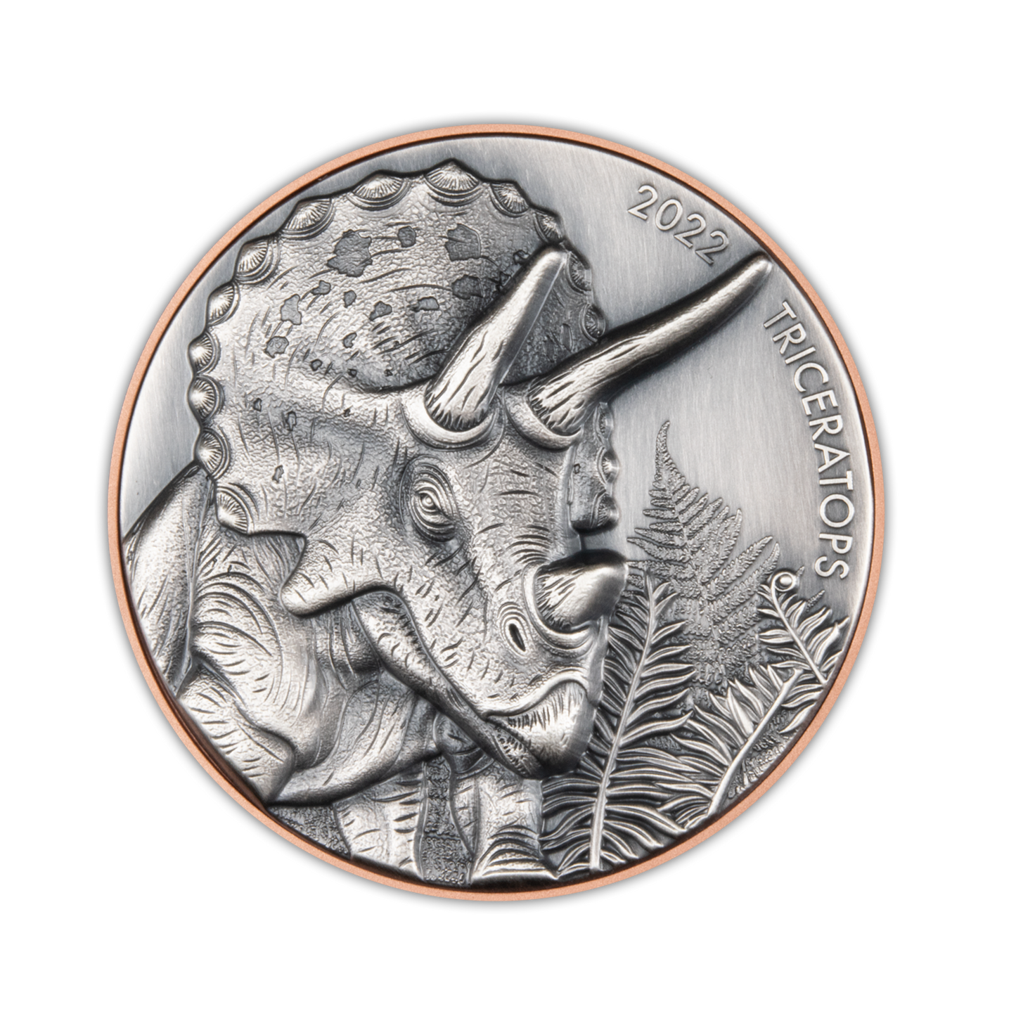 2022 Triceratops Double Silver Giant - Vanatu - 5 oz Bimetal