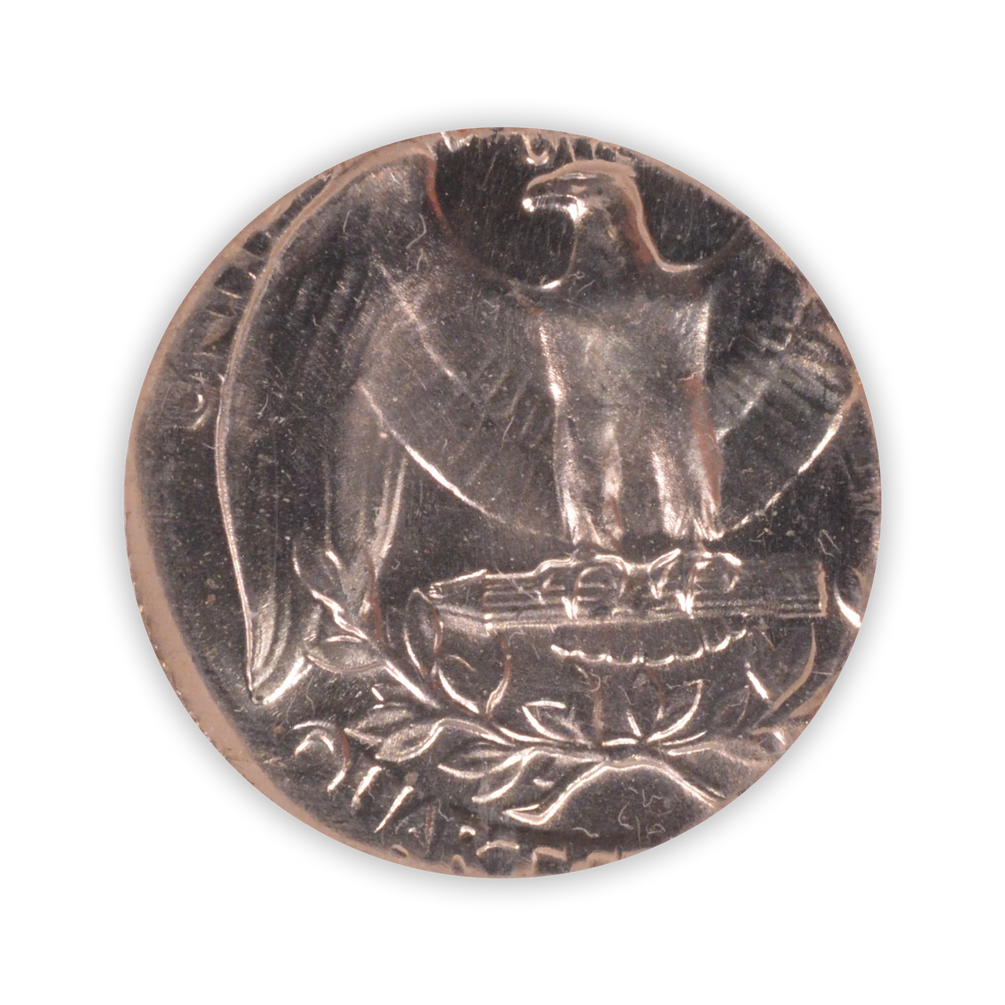 Washington Quarter Struck on Roosevelt Dime - NGC MS64 - CoinsTV