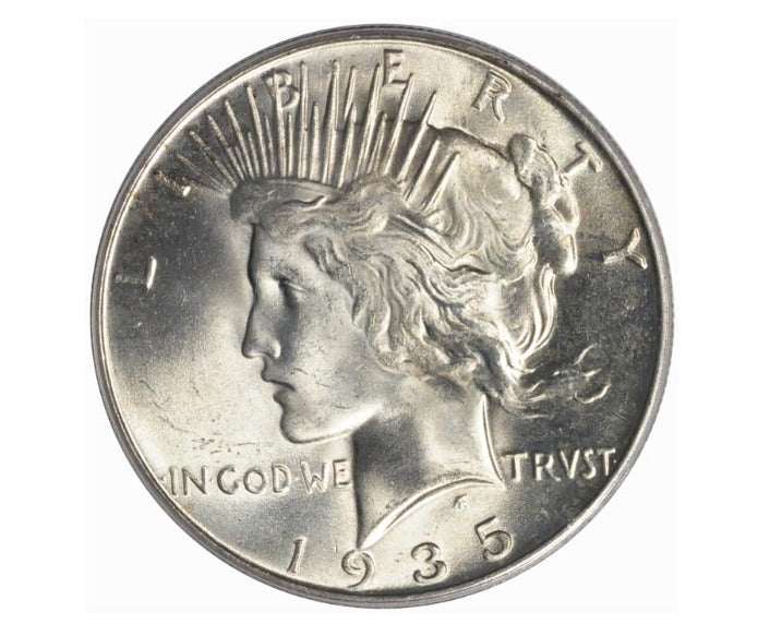 1935 Peace Silver Dollar Philadelphia - Uncirculated