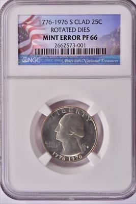 1976 Washington Quarter Philadelphia - 125 Rotated Dies - NGC PF66 - CoinsTV