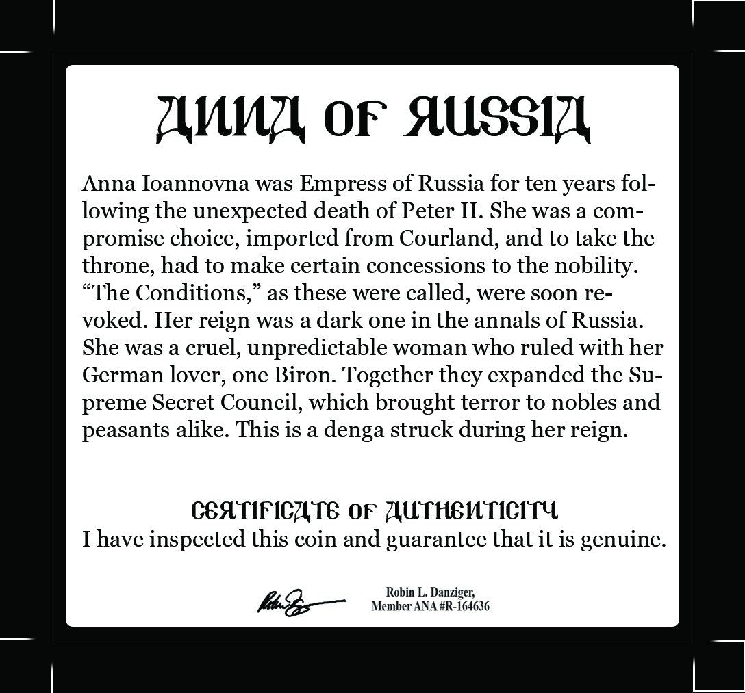 Anna of Russia - Black Box - CoinsTV