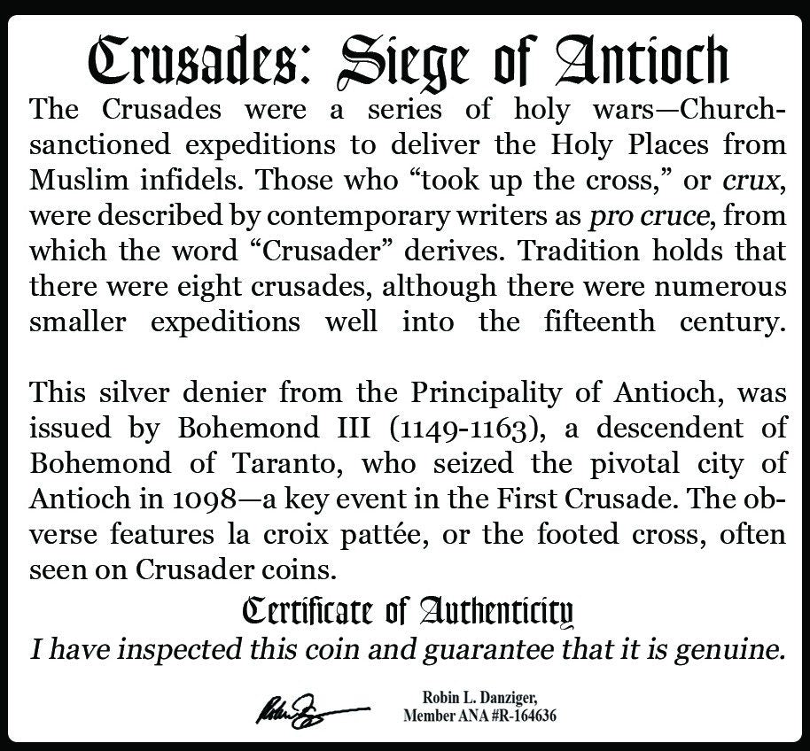Crusades: Siege of Antioch Silver Denier