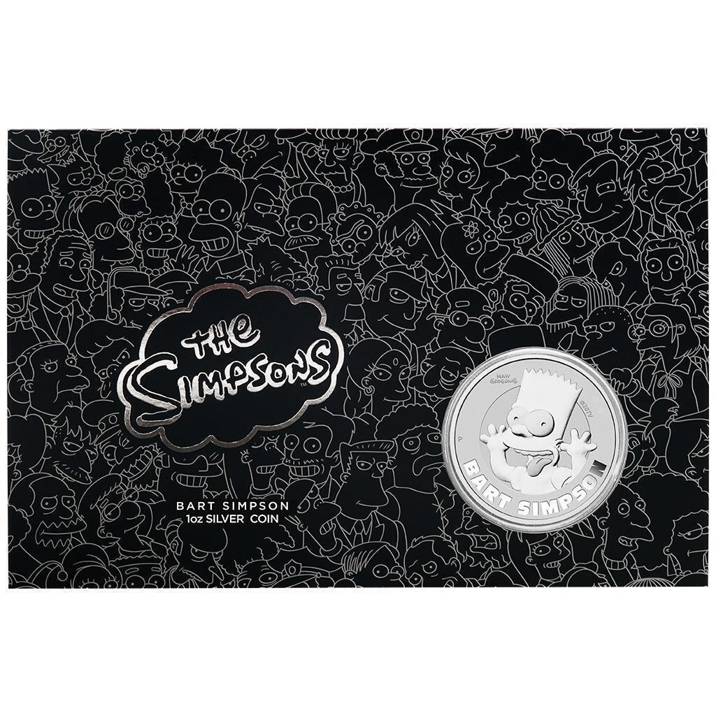 2022 Bart Simpson 1 oz Silver Coin in Card - CoinsTV