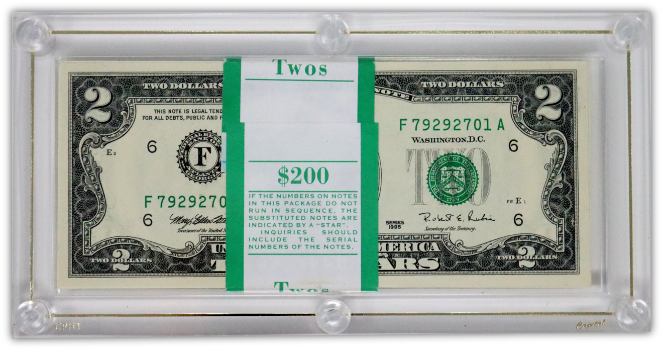 1995 $2 US Federal Reserve Note Pack of 100 - CoinsTV