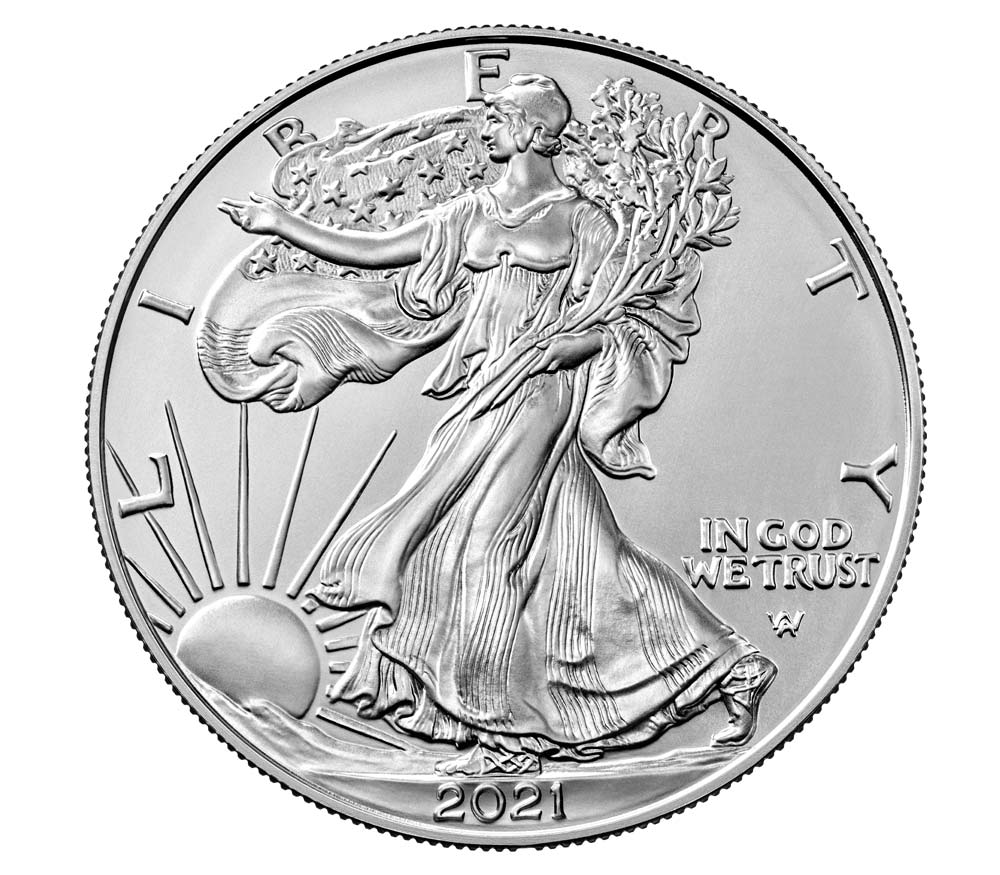 2021 Silver Eagle Type 2 - West Point Burnished - OGP - CoinsTV
