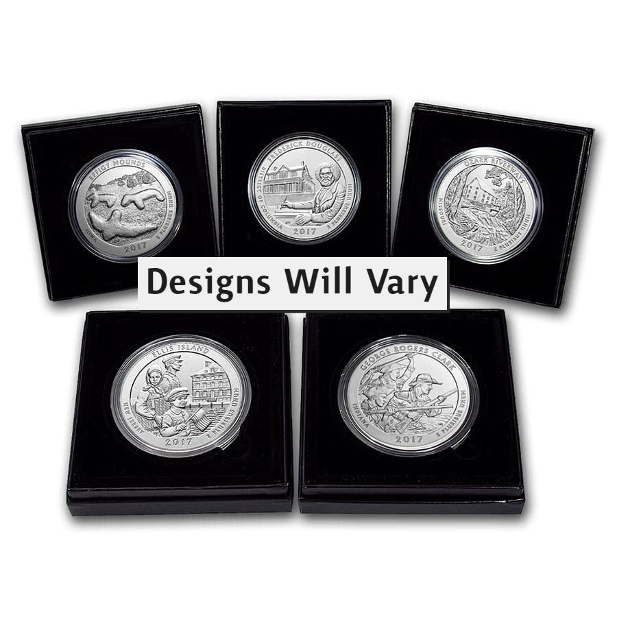 America the Beautiful 5 oz Silver Burnished Grab Bag - CoinsTV