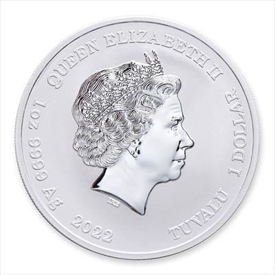 2022 Tuvalu Street Fighter - Ryu - 1oz 9999 Silver Coloured BU Coin - CoinsTV