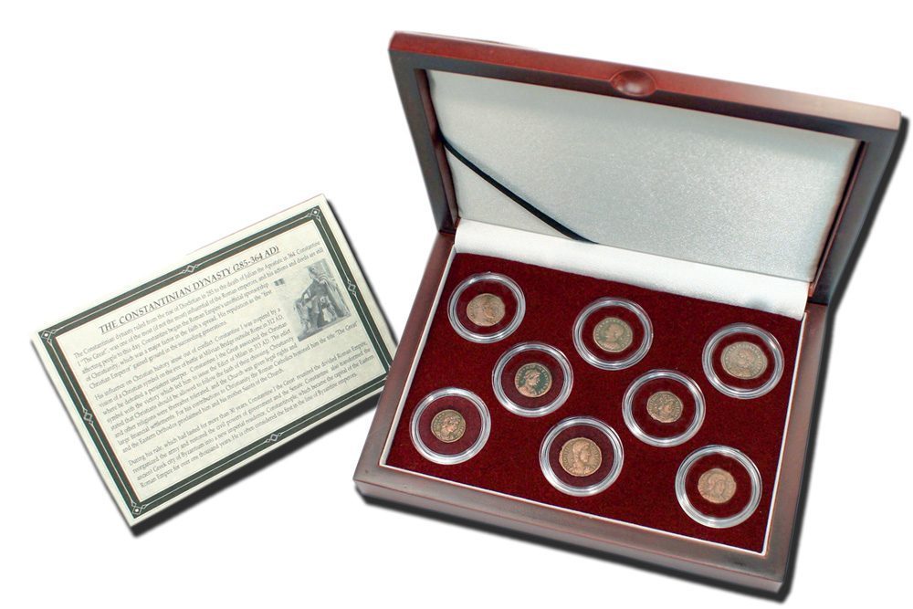 Constantine Dynasty: Box of 8 Roman Bronze Coins - CoinsTV