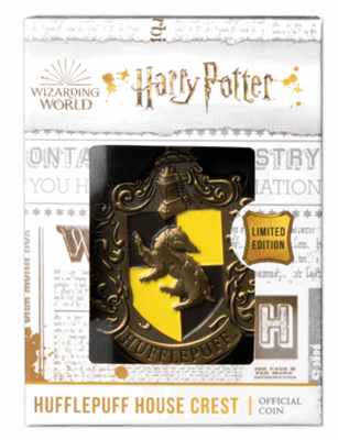 2021 Harry Potter - Hogwarts House Crest Hufflepuff – Matte Gold Plating - CoinsTV