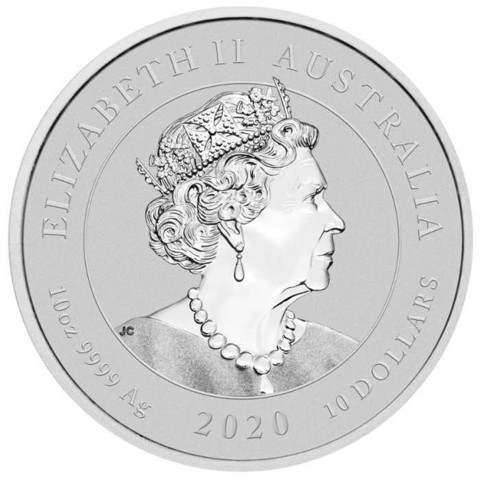 2020 Australia Dragon & Tiger - 10 oz Silver BU- Perth Mint