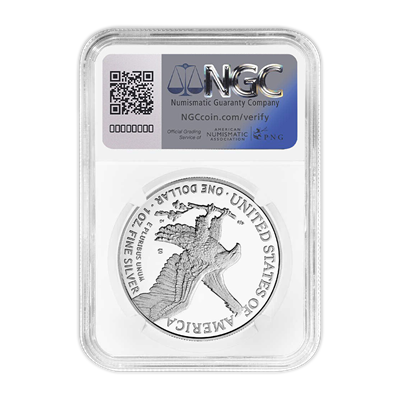 2023 S Silver Eagle - Early Release In God We Trust Label - NGC PF70 Ultra Cameo - CoinsTV
