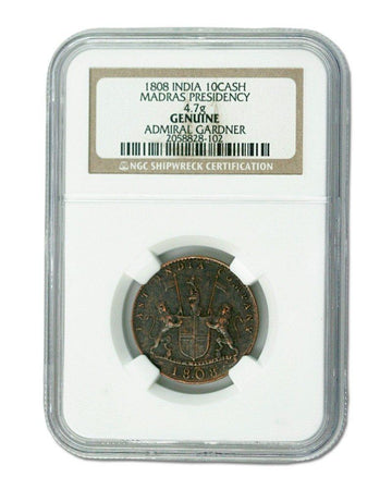 1808 Admiral Gardner Shipwreck Treasure 10 Cash Coin - NGC Certified - CoinsTV