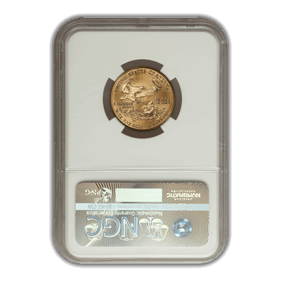 1998 $10 Gold Eagle - 1/4 oz - NGC MS70 - CoinsTV