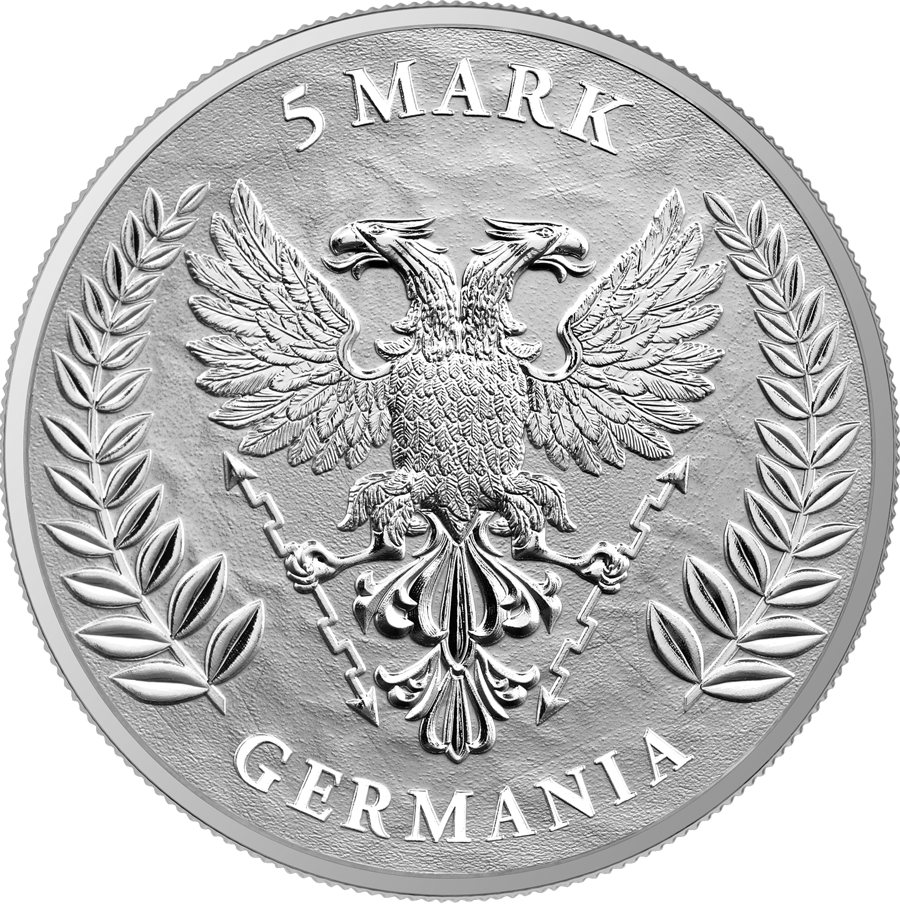 2021 Germania 1 Oz Silver - Germania Mint - Brilliant Uncirculated With COA - CoinsTV
