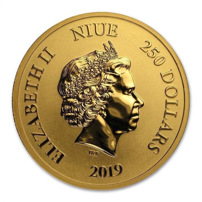 2019 1 oz Niue Celestial Animals - The White Tiger .9999 Gold - Brilliant Uncirculated - CoinsTV
