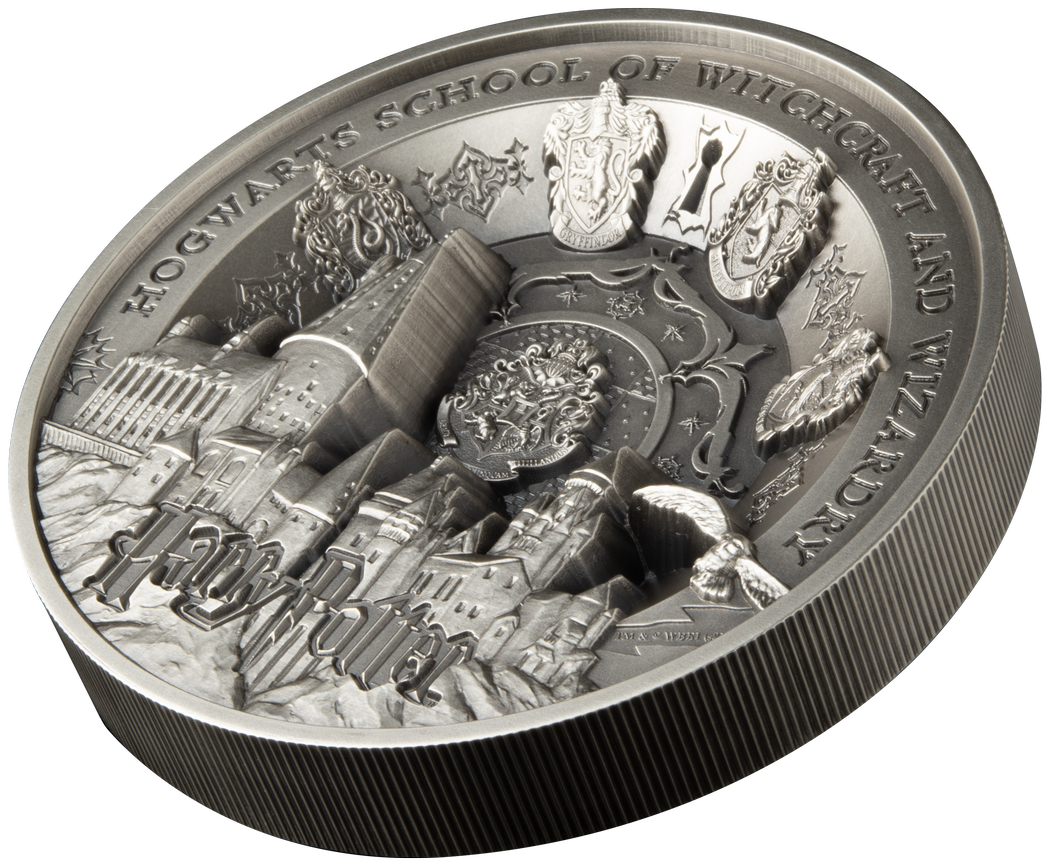 2021 Harry Potter Hogwarts Castle - Samoa - 1 Kg Silver Antiqued