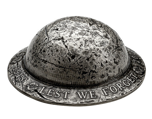 2018 RCM Lest We Forget Helmet 1.5 Oz Silver - NGC MS70 - CoinsTV