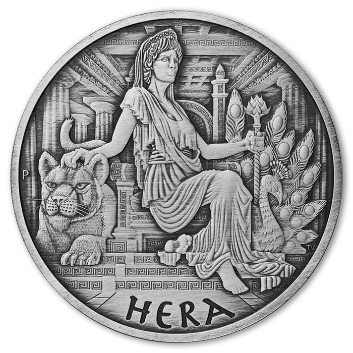 2022 Hera 1 Oz Silver Bullion- Antiqued Finish - Perth Mint