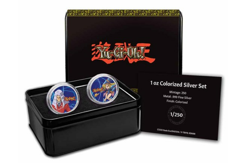 2022 Niue Yu-Gi-Oh Dark Magician Girl and Maximillion Pegasus - 1oz .999 Silver Colour Coin Set