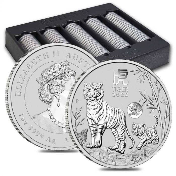 2022 1oz Australia Lunar Series III Year of The Tiger Dragon Privy .9999 Silver Coin - CoinsTV