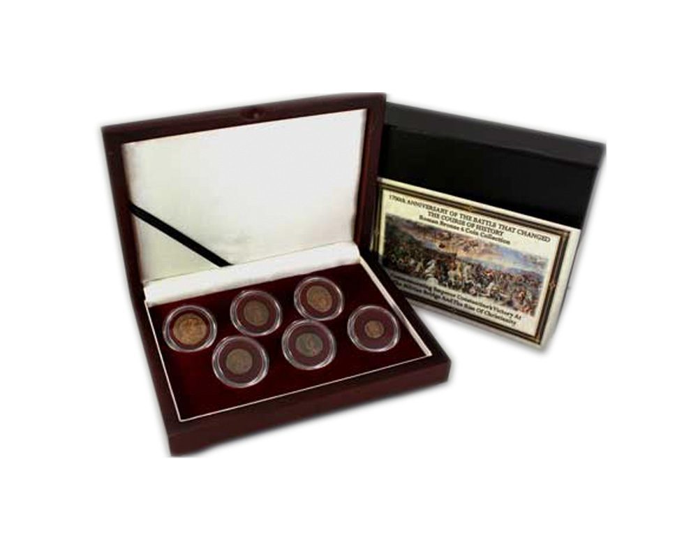 The Battle of the Milvian Bridge: Constantine the Great’s Roman Bronze 6-Coin Box - CoinsTV