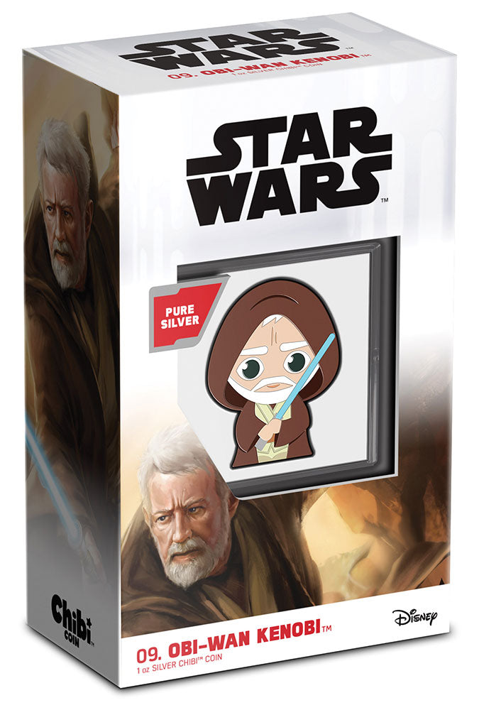 2021 Obi-Wan Kenobi Chibi Collection 1 oz Silver Coin - New Zealand Mint - CoinsTV