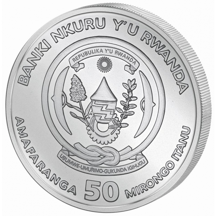 2021 Okapi - 1 Oz Silver - Rwanda - Brilliant Uncirculated - CoinsTV