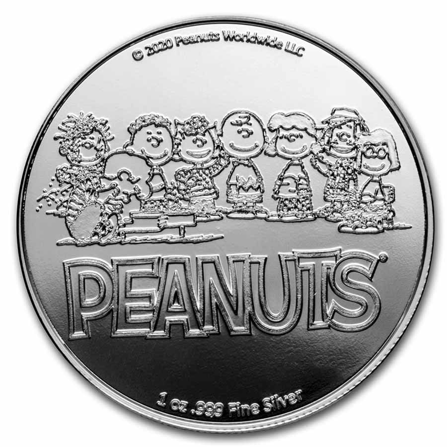 2021 1oz Peanuts Joe Cool Silver Round - CoinsTV