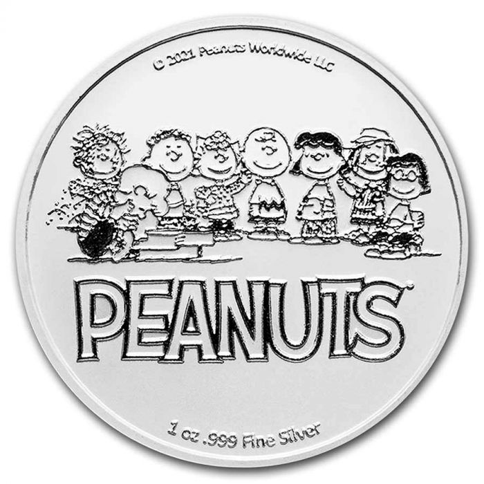 2021 Peanuts- Charlie Brown- 1oz Silver- Coloured Round