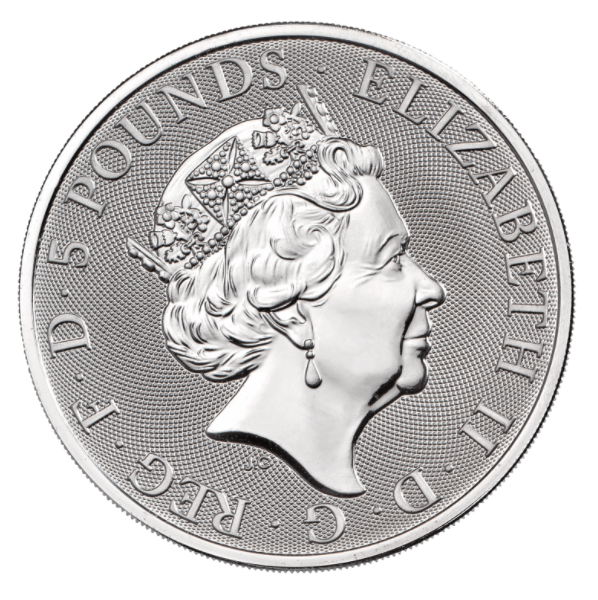 2017 Red Dragon Of Wales 2 Oz Silver Bullion - Queen's Beast