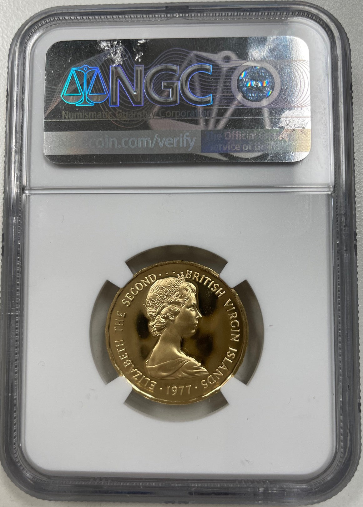 1977 FM B.V. Island $100 Queens Jubilee Gold - NGC PF70 Ultra Cameo - CoinsTV