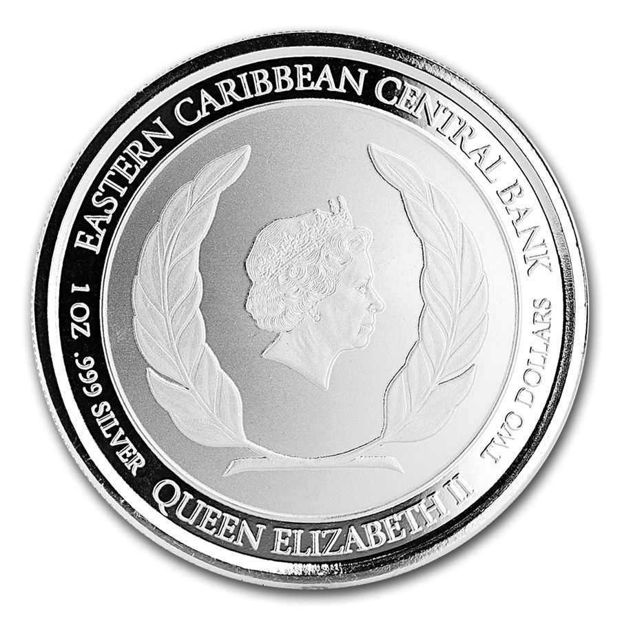 2018 St. Kitts & Nevis Brown Pelican - 1 oz 999 Silver Coin BU - CoinsTV