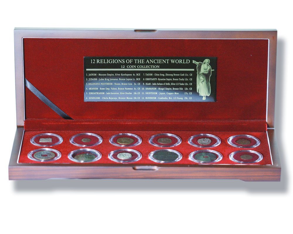Religions Of The Ancient World: Box of 12 Ancient Coins