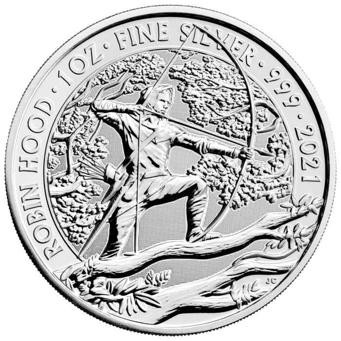 2021 Robin Hood - 1 Oz Silver - Royal Mint Myths & Legends