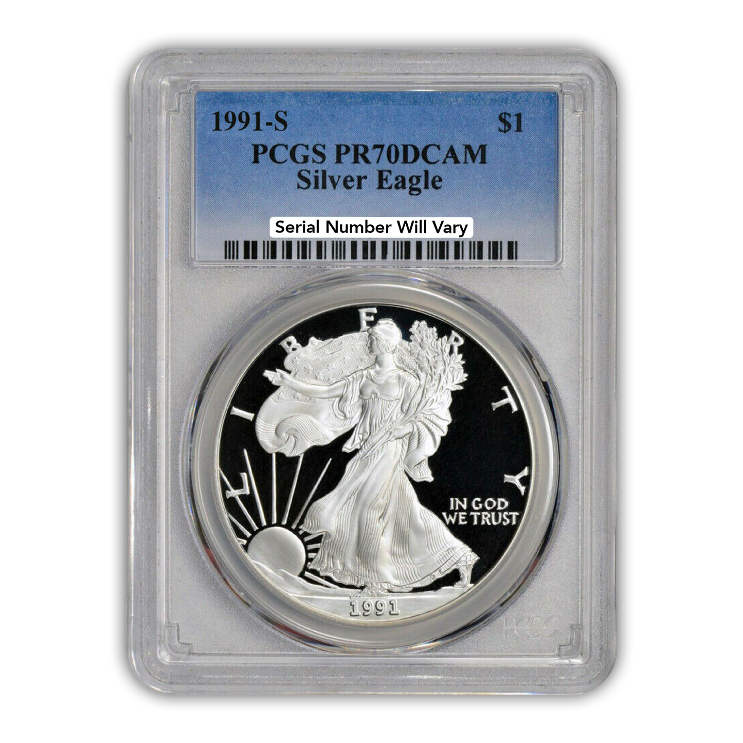 1991 Silver Eagle - Proof - PCGS PR70 - CoinsTV