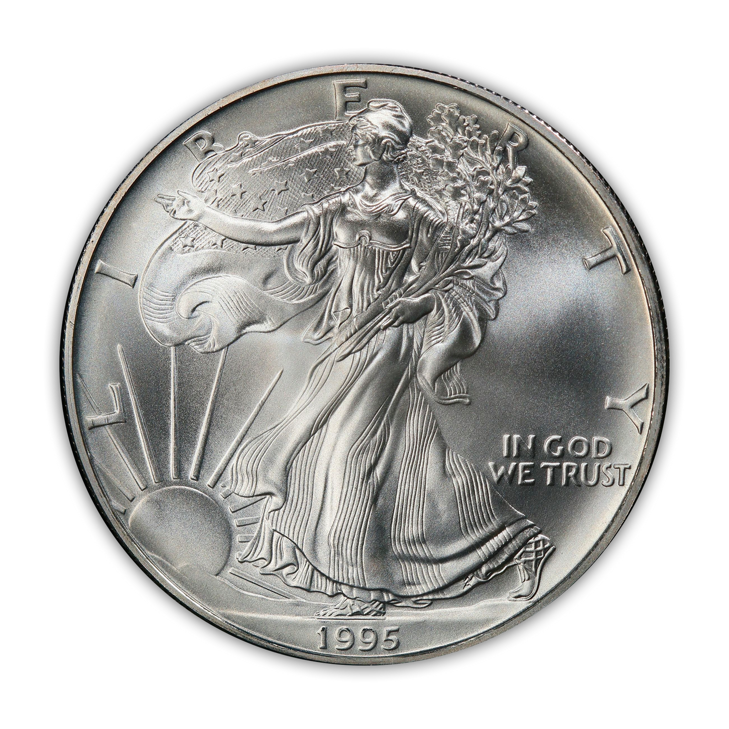 1995 Silver Eagle - Business Strike - Uncirculated - CoinsTV