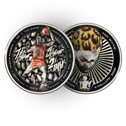 2025 Cook Islands 1 oz Silver Coin – Dennis Rodman Signature Design by Tyson Beck (Celebrity Mint Series) - CoinsTV