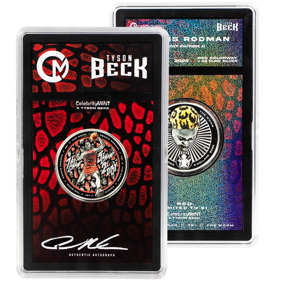 2025 Cook Islands 1 oz Silver Coin – Dennis Rodman Signature Design by Tyson Beck (Celebrity Mint Series) - CoinsTV