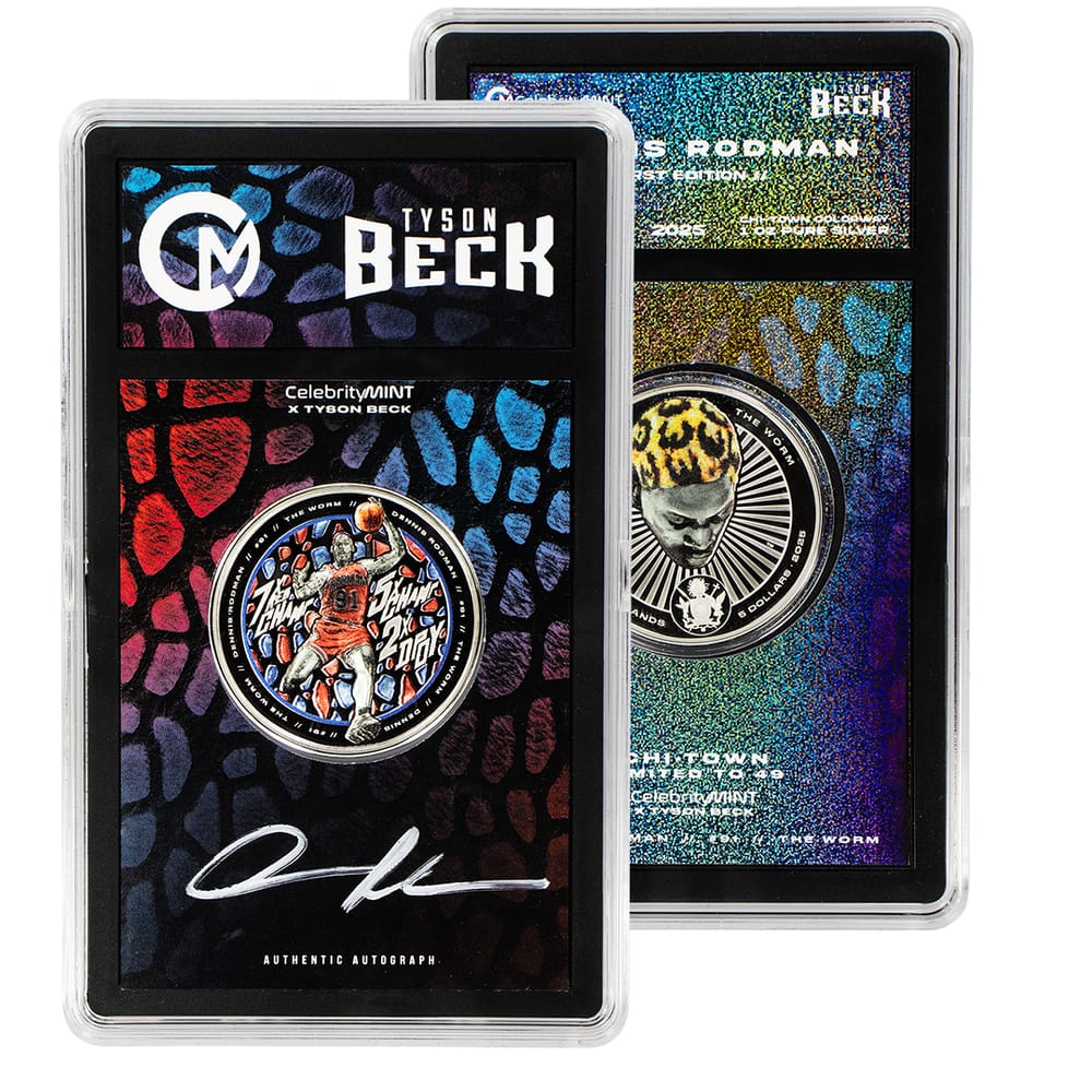 2025 Cook Islands 1 oz Silver Coin – Dennis Rodman Signature Design by Tyson Beck (Celebrity Mint Series) - CoinsTV