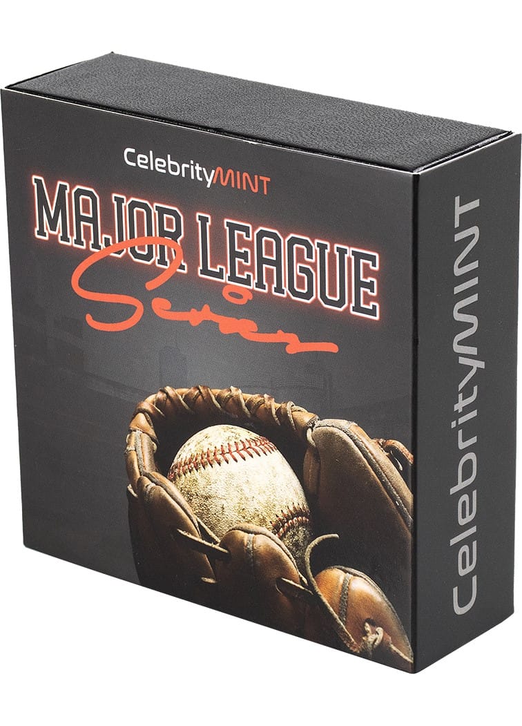Celebrity Mint Major League Series -  2oz .999 Gilded Silver Baseball Glove in Gift Box - CoinsTV