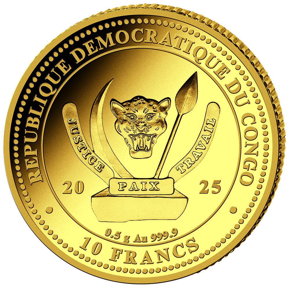 2025 Congo World’s Wildlife – Baby Lion 0.5 g Gold Proof Coin