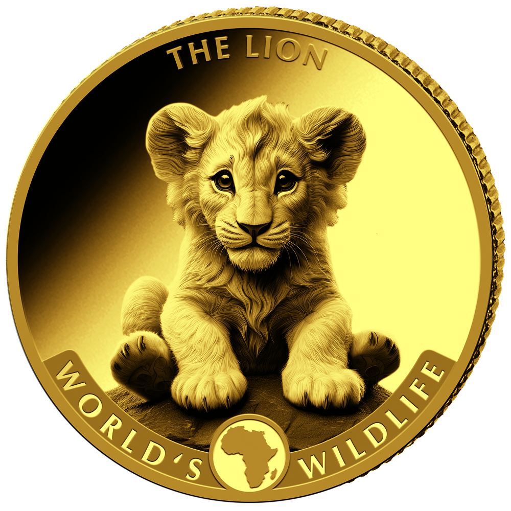 2025 Congo World’s Wildlife – Baby Lion 0.5 g Gold Proof Coin