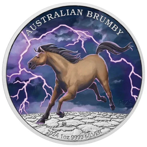 2024 Australian Brumby Horse Colorized 1 oz Silver Coin - CoinsTV