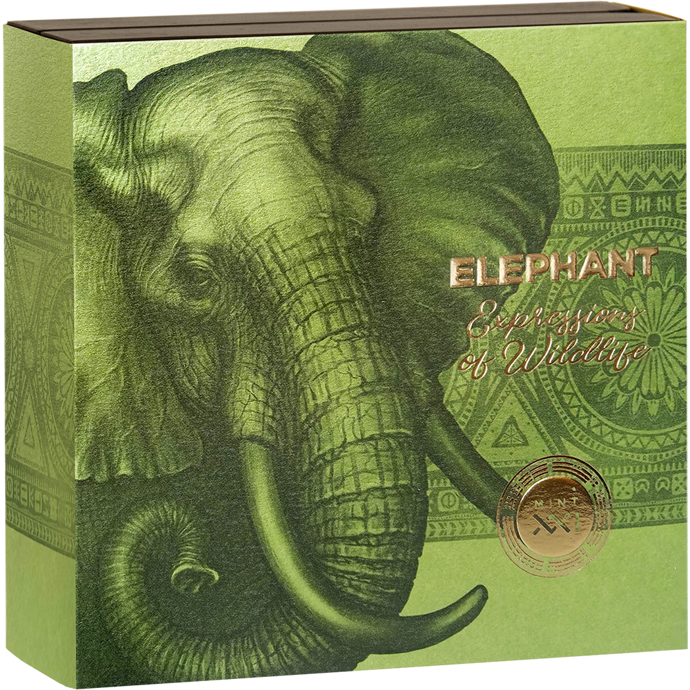 2023 Cameroon Expressions of Wildlife Elephant 2 oz Silver Coin - CoinsTV