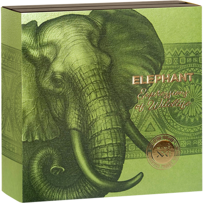 2023 Cameroon Expressions of Wildlife Elephant 2 oz Silver Coin - CoinsTV