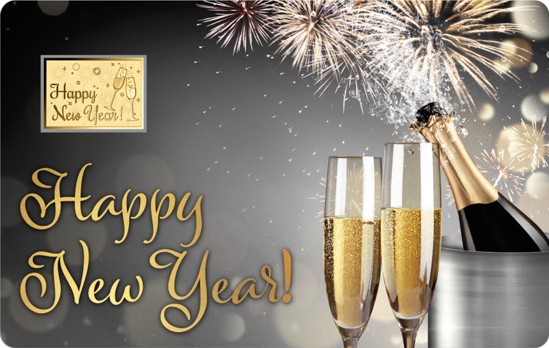 Chad Happy New Year 1/1000 oz Gold Coin in Card - CoinsTV