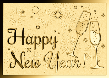 Chad Happy New Year 1/1000 oz Gold Coin in Card - CoinsTV