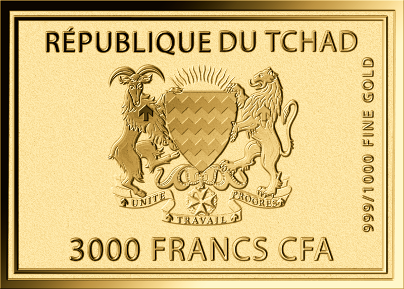 Chad Happy New Year 1/1000 oz Gold Coin in Card - CoinsTV