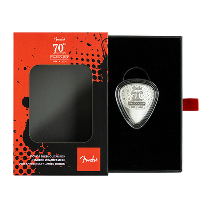2024 Pamp Fender Guitar Pick 70th Anniv. of the Stratocaster 10g Silver Medal
